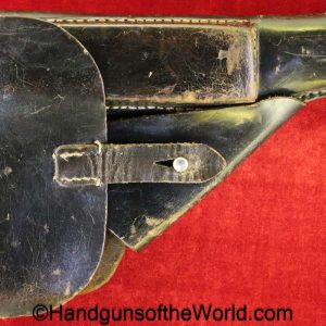 Walther, P-38, Holster, WWII, Era, Black, leather, breakaway, CEY, 4, P.38, original, collectible, German, Germany, WW2, P38, P 38, 1944, handgun, pistol