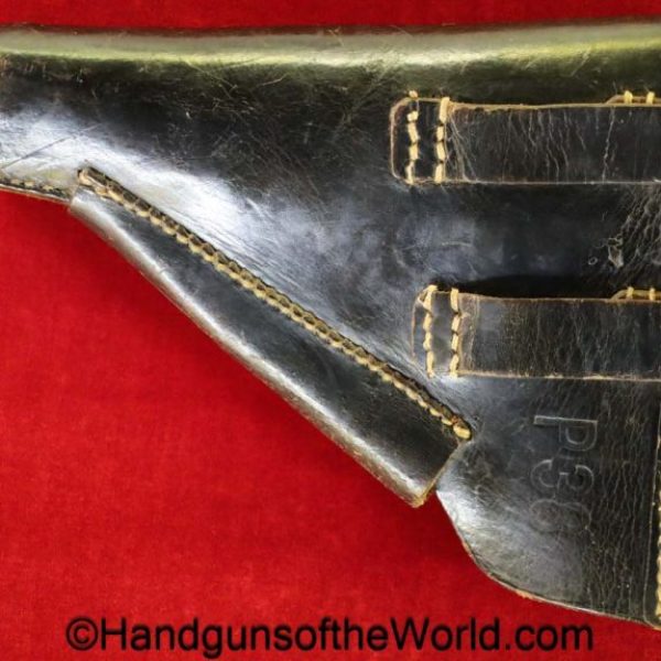 Walther, P-38, Holster, WWII, Era, Black, leather, breakaway, CEY, 4, P.38, original, collectible, German, Germany, WW2, P38, P 38, 1944, handgun, pistol