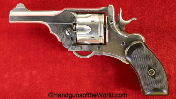 Webley, Mark III, Pocket, Revolver, .38 Caliber, Nickel Finish, 38, .38, handgun, C&R, collectible, Folding Trigger, British, English, Mark 3, Mk3, MkIII