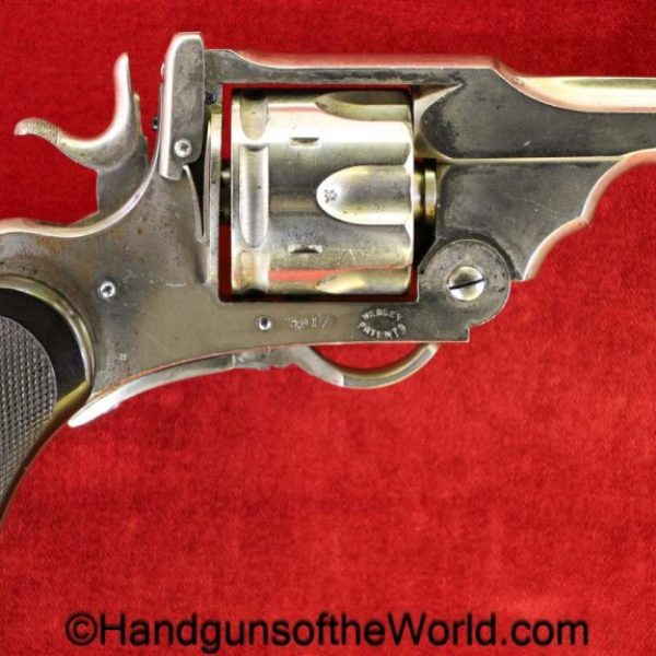 Webley, Mark III, Pocket, Revolver, .38 Caliber, Nickel Finish, 38, .38, handgun, C&R, collectible, Folding Trigger, British, English, Mark 3, Mk3, MkIII