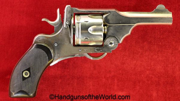 Webley, Mark III, Pocket, Revolver, .38 Caliber, Nickel Finish, 38, .38, handgun, C&R, collectible, Folding Trigger, British, English, Mark 3, Mk3, MkIII