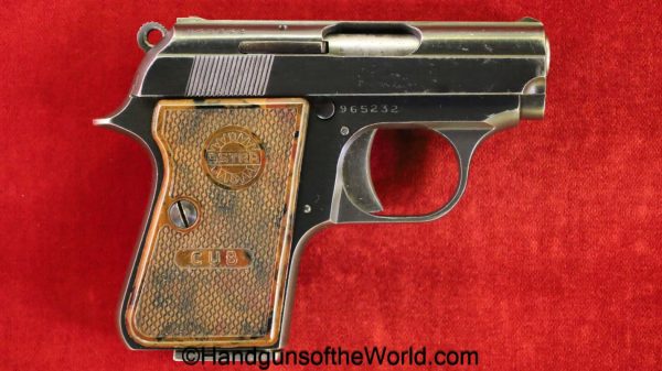 Astra, Cub, 6.35mm, 1968, with Box, Boxed, Spain, Spanish, handgun, pistol, C&R, collectible, VP, Vest Pocket, 6.35, 25, .25, acp, auto, vintage