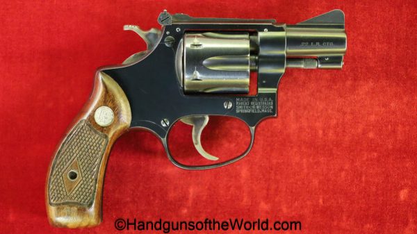 S&W, Pre-Model 34, .22lr, 2" Barrel, Snub Nose, 34, Model, Pre-Model, Pre Model, handgun, revolver, C&R, collectible, 22, .22, 22lr, Smith and Wesson