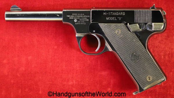 High Standard, Model B, .22lr, 4 1/2", Barrel, 4.5, handgun, pistol, C&R, collectible, Americana, American, Hi Standard, Hi-Standard, B, Model, 22, .22, 22lr