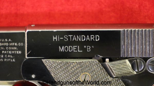 High Standard, Model B, .22lr, 4 1/2", Barrel, 4.5, handgun, pistol, C&R, collectible, Americana, American, Hi Standard, Hi-Standard, B, Model, 22, .22, 22lr