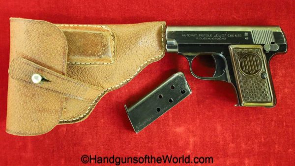 CZ, Duo, 6.35mm, Czech, Dated, 1945, Full Rig, Czechoslovakia, handgun, pistol, C&R, collectible, VP, Vest Pocket, 6.35, 25, .25, acp, auto, with Holster