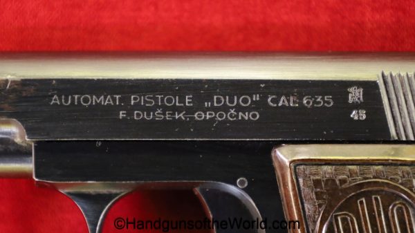 CZ, Duo, 6.35mm, Czech, Dated, 1945, Full Rig, Czechoslovakia, handgun, pistol, C&R, collectible, VP, Vest Pocket, 6.35, 25, .25, acp, auto, with Holster