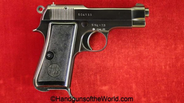 Beretta, 1935, 7.65mm, WWII, Era, with Holster, Italian, Italy, WW2, Handgun, pistol, C&R, collectible, Pocket, 7.65, 32, .32, acp, auto, Model, Blank Slide