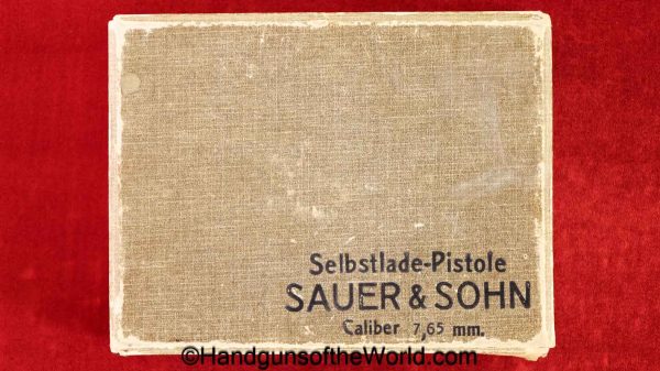Sauer, 1913, 7.65mm, with Box, Boxed, German, Germany, handgun, pistol, C&R, collectible, pocket, 32, .32, acp, auto, 7.65, model, export, vintage