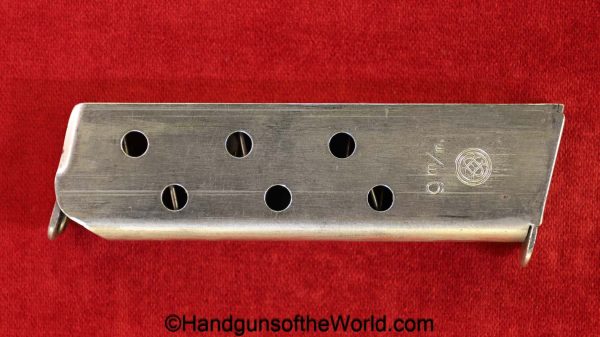 Ortgies, Pocket, 7.65mm, Magazine, Clip, Mag, Original, Collectible, 7.65, German, Germany, Handgun, Pistol, acp, auto, 32, .32, Hand gun, Vintage, 9mm, .380
