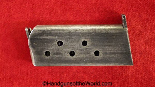 Sauer, WTM, 6.35mm, Magazine-Clip, magazine, mag, clip, original, collectible, German, Germany, 6.35, 25, .25, acp, auto, handgun, pistol, VP, Vest Pocket