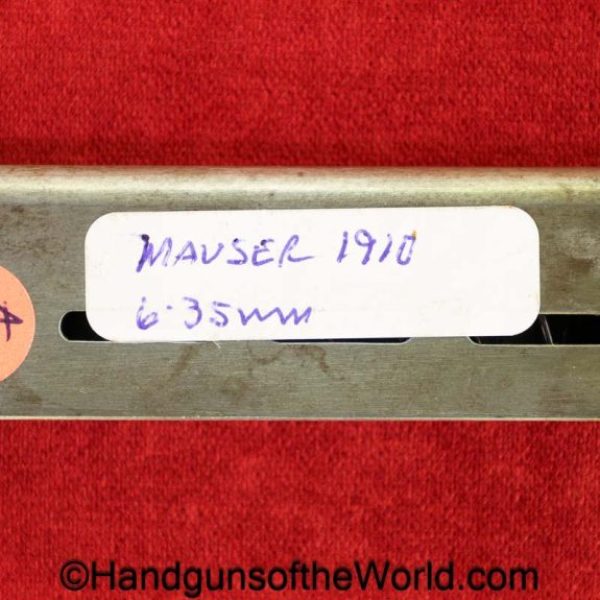 Mauser, 1910, 6.35mm, Magazine-Clip, Mag, Magazine, Clip, Original, Collectible, German, Germany, Handgun, Pistol, C&R, Collectible, 1910, 34, 6.35, 25
