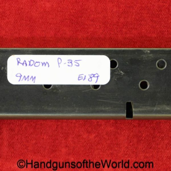 Radom, VIS, P-35, 9mm, E/189, Proofed, Magazine-Clip, E189, magazine, clip, mag, original, collectible, WWII, WW2, German, Germany, P35, P.35, P 35
