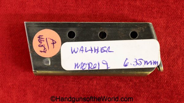 Walther, Model 9, 6.35mm, Magazine-Clip, magazine, mag, clip, original, collectible, German, Germany, 9, Model, 6.35, 25, .25, acp, auto, VP, Vest Pocket