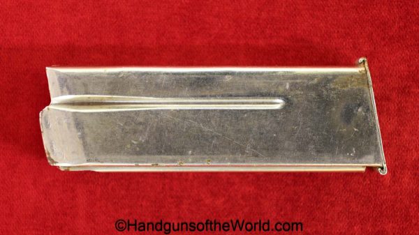 Savage, 1907, Factory Nickel, .32, Magazine-Clip, magazine, mag, clip, original, collectible, model, 32, acp, auto, 7.65, 7.65mm, handgun, pistol, Nickel