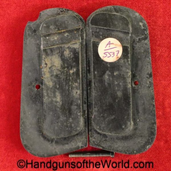 Colt, 1903, 1908, Grips, Hard, rubber, black, original, collectible, handgun, pistol, model, pair, set, grip, pocket, hammerless, pocket hammerless