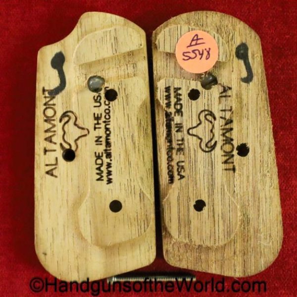 Colt, 1903, 1908, Grips, Checkered, walnut, Gold, Colt medallions, Medallions, newer, handgun, pistol, pocket, hammerless, model, pair, set, grip