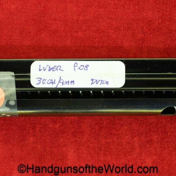 Luger, P.08, 9mm, .30, Dutch, Magazine-Clip, magazine, mag, clip, original, collectible, P08, P 08, P-08, Holland, Netherlands, The, 30, 7.65, 7.65mm, P