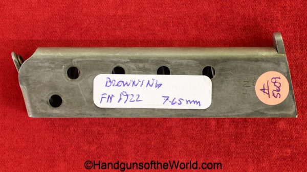 FN, Browning, 1922, 7.65mm, Magazine, Clip, Mag, Original, Collectible, Post War, Post-War, Belgian, Belgium, Handgun, Pistol, 32, .32, acp, auto, 7.65