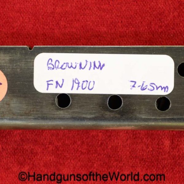 FN, 1900, Browning, 7.65mm, Magazine-Clip, Magazine, mag, clip, original, collectible, Belgian, Belgium, handgun, pistol, 7.65, 32, .32, acp, auto