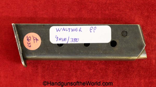 Walther, PP, 9mm, Magazine, Clip, WWII, Era, WW2, Original, Collectible, German, Germany, Handgun, Pistol, Mag, 380, .380, acp, auto, Hand gun