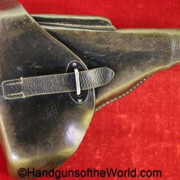 CZ-38, Holster, Finnish, SA Proofed, Finland, Black, leather, hardshell, Joseph Moll Goch, 1940, WaA127, original, collectible, CZ, 38, CZ38, CZ 38, CZ-38
