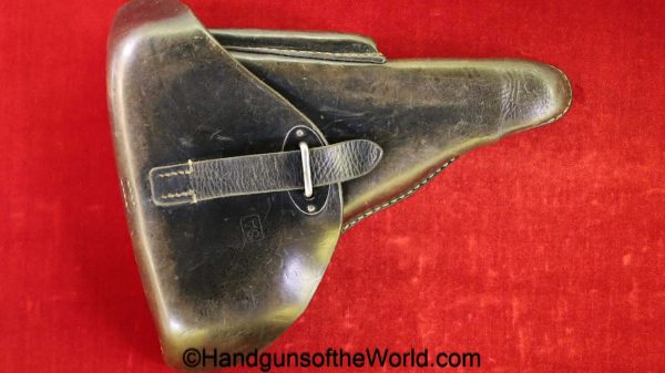 CZ-38, Holster, Finnish, SA Proofed, Finland, Black, leather, hardshell, Joseph Moll Goch, 1940, WaA127, original, collectible, CZ, 38, CZ38, CZ 38, CZ-38