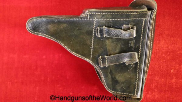 CZ-38, Holster, Finnish, SA Proofed, Finland, Black, leather, hardshell, Joseph Moll Goch, 1940, WaA127, original, collectible, CZ, 38, CZ38, CZ 38, CZ-38