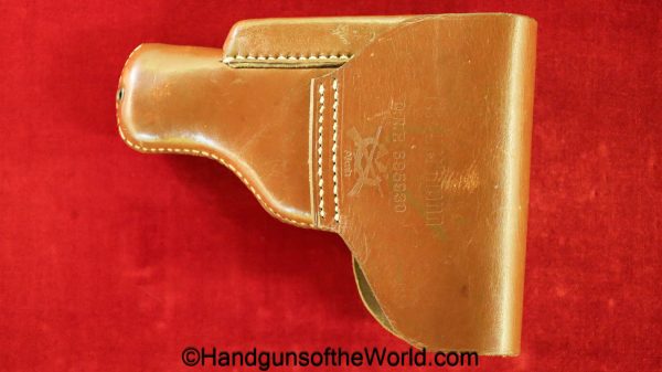 Mauser, 1934, Holster, Theuermann, Dropping Pattern, Mint, original, collectible, German, Germany, handgun, pistol, Brown, leather, Akah, WWII, WW2, Era