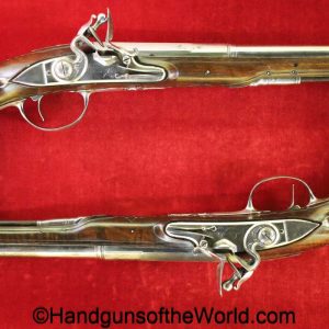 Salese a Bordeaux, Single Shot, Flintlock, Pistol, Pair, antique, collectible, non FFL, non-FFL, French, France, Flint lock, handgun, brace, Salese