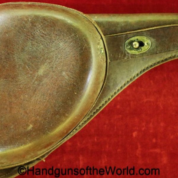 Steyr Mannlicher, 1905, Holster, brown, leather, clamshell, pattern, Unmarked, original, collectible, Steyr, Mannlicher, Model, Argentine, Argentina