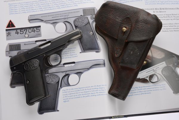 FN, Browning, 1910, 7.65mm, Japanese, Contract, with Holster, with Letter, Published, handgun, pistol, C&R, collectible, Japan, Belgian, Belgium, 32, .32