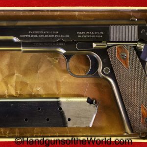 Colt, 1911, .45acp, US, Army, 1913, handgun, pistol, C&R, collectible, restored, Americana, American, 45, .45, acp, auto, Model, hand gun, boxed, Early