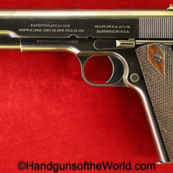 Colt, 1911, .45acp, US, Army, 1913, handgun, pistol, C&R, collectible, restored, Americana, American, 45, .45, acp, auto, Model, hand gun, boxed, Early