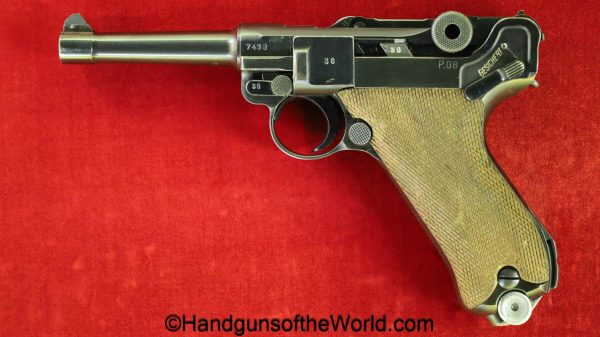 Mauser, P.08, Luger, BYF 42, 9mm, German, WWII, Germany, WW2, handgun, pistol, C&R, collectible, P08, P 08, P-08, 1942, byf, 42, byf42, byf-42, vintage