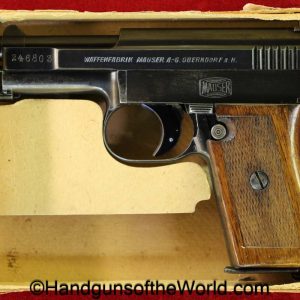 Mauser, 1910, 6.35mm, with Original Box, Boxed, with Box, German, Germany, handgun, pistol, C&R, collectible, 6.35, 25, .25, acp, auto, pocket, vest, VP