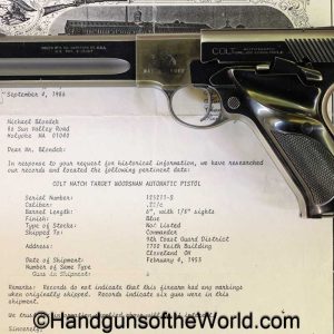 Colt, Match Target, Woodsman, .22lr, US Coast Guard, handgun, pistol, C&R, collectible, USCG, 22, .22, 22lr, Americana, American, Target, OH, Cleveland