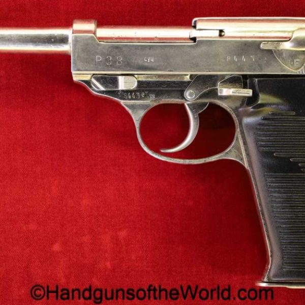 Walther, Spree Werk, P-38, 9mm, German, WWII, Germany, WW2, handgun, pistol, C&R, collectible, Spreewerk, P38, P 38, P.38, hand gun, GI, Bringback