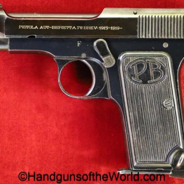 Beretta, 1915-1919, 7.65mm, Italian, Proofed, Italy, handgun, C&R, pistol, collectible, 1922, 32, .32, acp, auto, 7.65, Pocket, Model, 1915, 1919