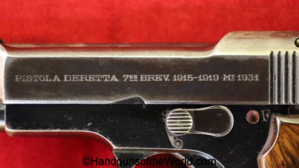 Beretta, 1931, 7.65mm, Straight Grip, Dated 1933, 1933, handgun, pistol, C&R, collectible, model, pocket, 7.65, 32, .32, acp, auto, Italy, Italian