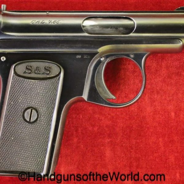Sauer, 1913, 7.65mm, German, WWI, Imperial Proofed, Military, proofed, Germany, WW1, handgun, pistol, C&R, collectible, pocket, 7.65, 32, .32, acp, auto