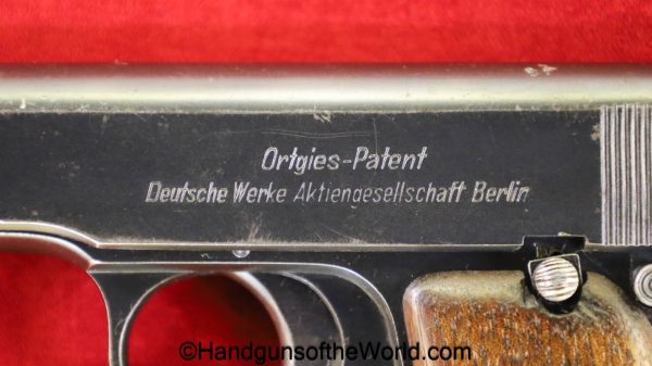 Ortgies, Pocket, 7.65mm, German, WWI, Germany, WW1, handgun, pistol, C&R, collectible, 7.65, 32, .32, acp, auto, hand gun, vintage, rare, classic