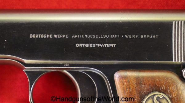 Ortgies, Pocket, 7.65mm, Made in Germany, German, Germany, handgun, pistol, C&R, collectible, 7.65, 32, .32, acp, auto, vintage, old, hand gun