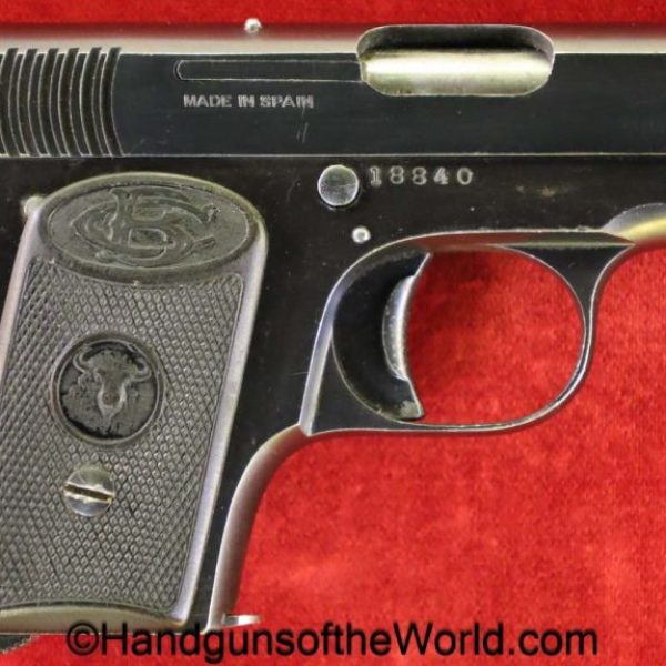 Gabilondo y Urresti, Bufalo, Vest Pocket, 6.35mm, VP, handgun, pistol, C&R, collectible, Spain, Spanish, 6.35, 25, .25, acp, auto, Llama, hand gun