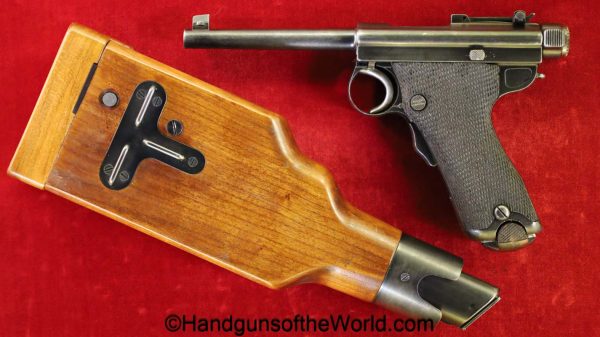 Tokyo Arsenal, 1902, Grandpa, Nambu, 8mm, with Stock, Stocked, handgun, pistol, C&R, collectible, Japan, Japanese, Model, Tokyo, Military, Rare