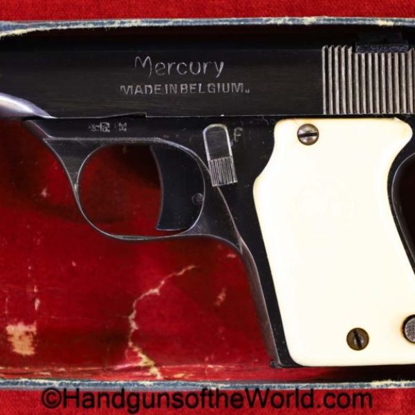 Mercury, Model 125B, .25, Mint, in Box, Boxed, Belgian, Belgium, handgun, pistol, C&R, collectible, VP, Vest Pocket, 125, B, 25, 6.35, 6.35mm, acp, auto
