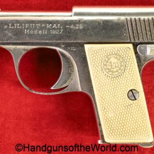 Menz, Liliput, Model 1927, 4.25mm, Tiny, Vest Pocket, Factory Nickel, German, Germany, 1927, 4.25, VP, handgun, pistol, C&R, collectible, Nickel, Model