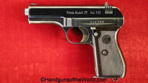 CZ-27, 7.65mm, German, WWII, with Holster, Germany, WW2, handgun, pistol, C&R, collectible, CZ, 27, CZ27, CZ 27, pocket, 32, .32, acp, auto, 7.65