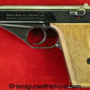 Mauser, HSc, 7.65mm, Late War, Police, Eagle F, Proofed, Mint, E/F, Eagle/F, handgun, pistol, C&R, collectible, German, Germany, WWII, WW2, pocket, 32, .32