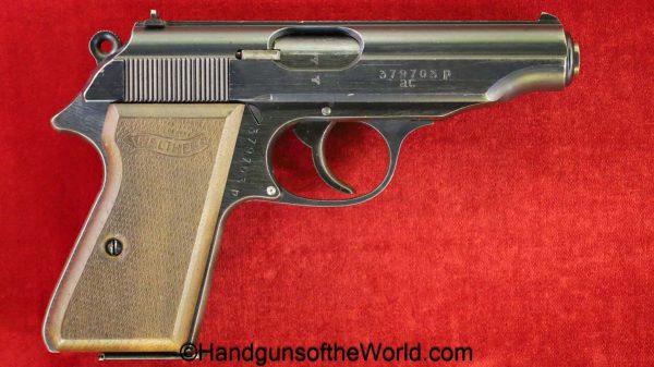 Walther, PP, 7.65mm, Very Late War, German, WWII, AC Slide, AC, WW2, Germany, handgun, pistol, C&R, collectible, Late, Very Late, War, 7.65, 32, .32, acp